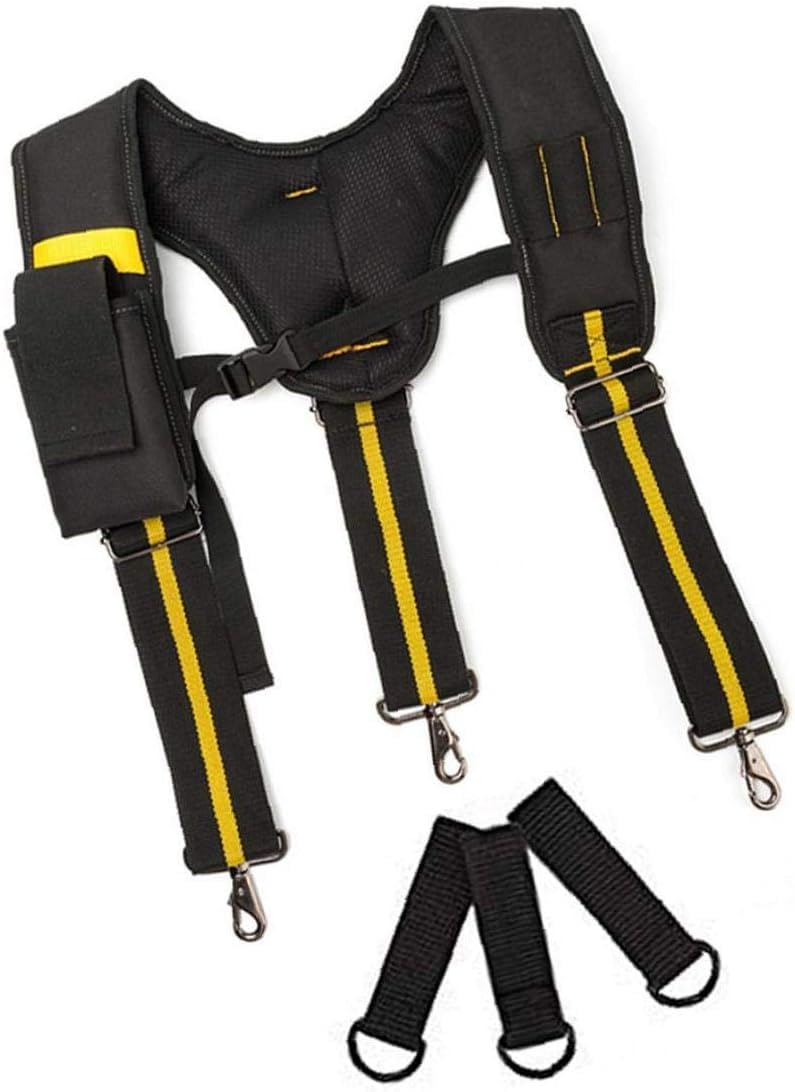 Outil Bretelles Ceinture matelassée robuste réglable multi-support lombaire Pochettes pour Carpenter électricien professionnel durable outil industriel pour