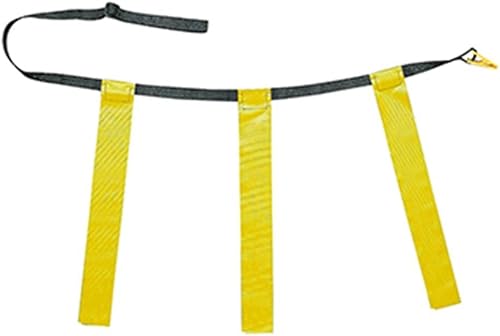 Champion Sports Quick Release Triple Flag Football Set - Adult Black Belt - 32" L-39 W - Blue Flag