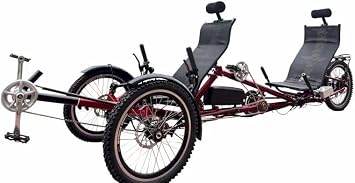 Tandem Recumbent Trike for Couples - Spacious and Comfortable Ride for Two