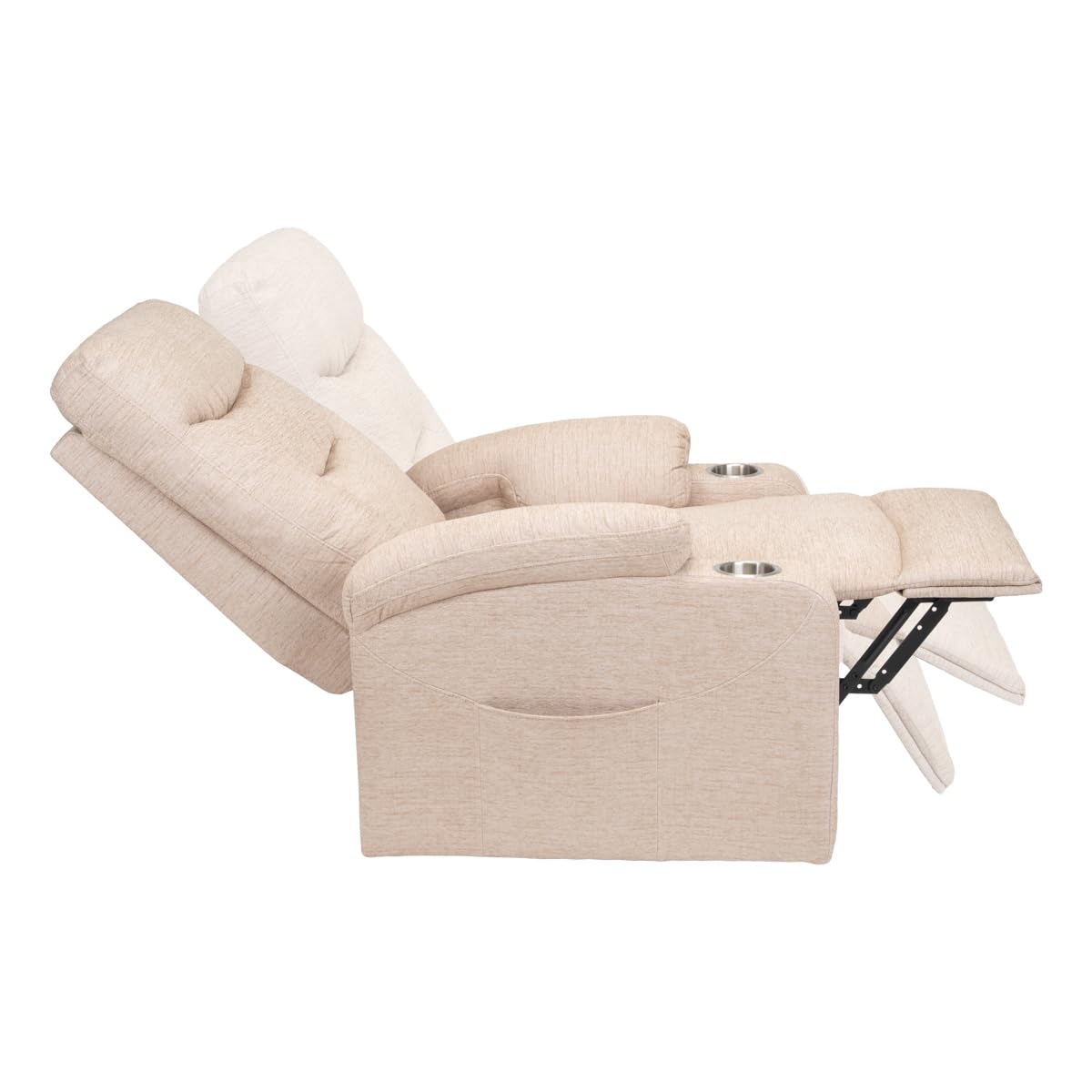 Gremium Poltrona Relax Elettrica Con Sistema Alzapersona, Massaggiante E Riscaldante Con Reclinazione a Letto E Seduta Ergonomica In Tessuto