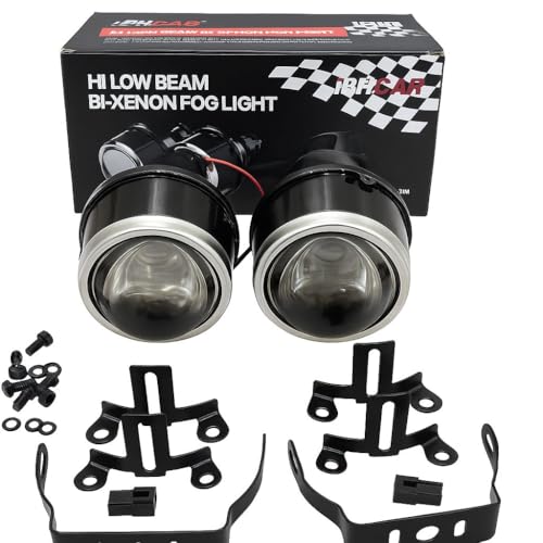 Image of K D Universal 3 Inch Projector Fog Lamp for Cars & Bikes | High Brightness LED | Waterproof, Durable Housing | All Vehicle Compatible Foglight inch (Without Bulb) PAIR (IPH)