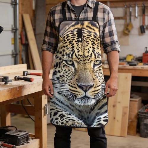 Delantal laboral leopardo africano con hebilla rápida miniatura 5