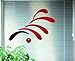 Flowing Rhythm Red Hanging Mobile - 18 Inches - Handmade in Denmark by Flensted