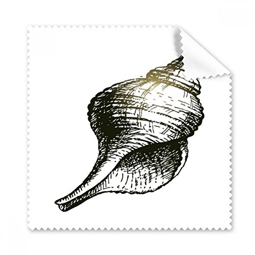 Tissu nettoyant lunettes escargot noir de la vie marine anti-traces pour smartphone