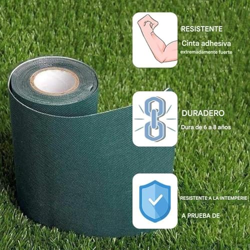 Cinta de unión autoadhesiva para césped artificial en fijación de jardín 6