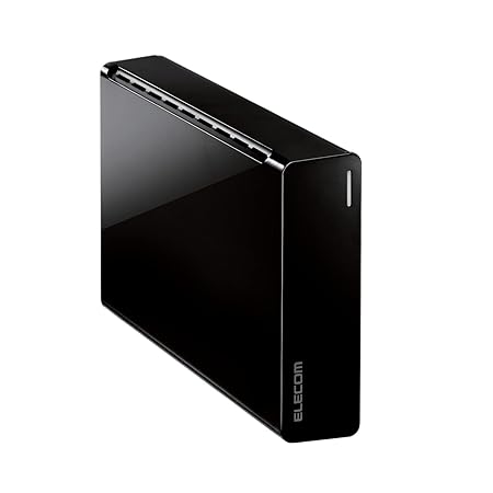 Elecom ELD-HTV040UBK External Hard Drive 4TB for TV Recording, Mac/Windows Black