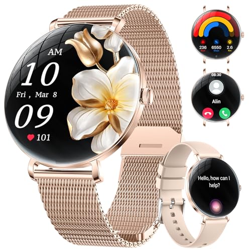 Catálogo de smartwatch coppel al mejor precio. 50 SIEMORL Reloj Inteligente Mujer con Llamadas Bluetooth,Pantalla 1.43' Smartwatch con Impermeable IP68 Reloj Deportivo con Monitor Frecuencia Cardíaca,Monitor Calorías,Podómetro...