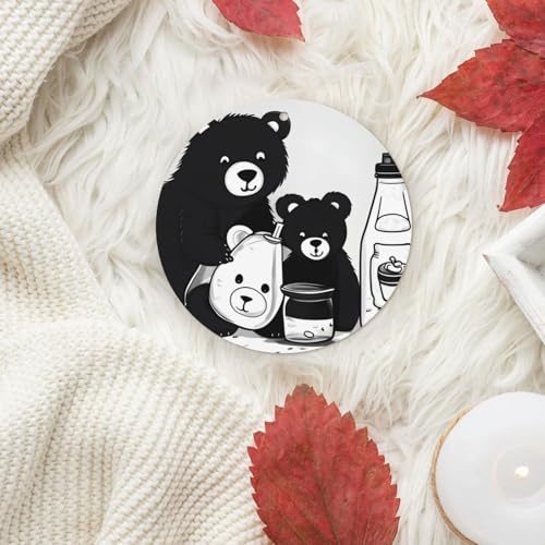 Hojas aromáticas para auto con diseño de oso y botella de leche miniatura 6