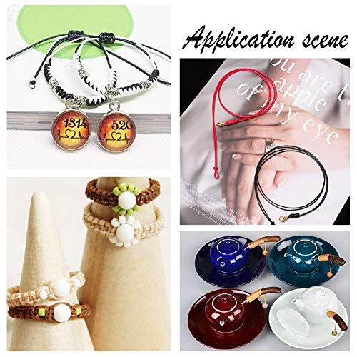 Ph Pandahall 200 Yards 1Mm Waxed Cotton Thread Cords Jewelry Thread Beading String Spool For Braiding Necklace Bracelet Jewelry Making Macrame Supplies Ornaments Hanging (Black & White) #TOP5