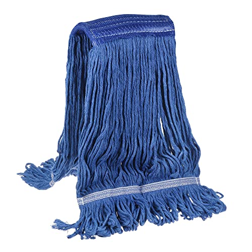 Image of MECCANIXITY Commercial Mop Heads Replacement 40x27cm Cotton Yarn for Wet /Dry Mop Floor Cleaning Pads, Blue