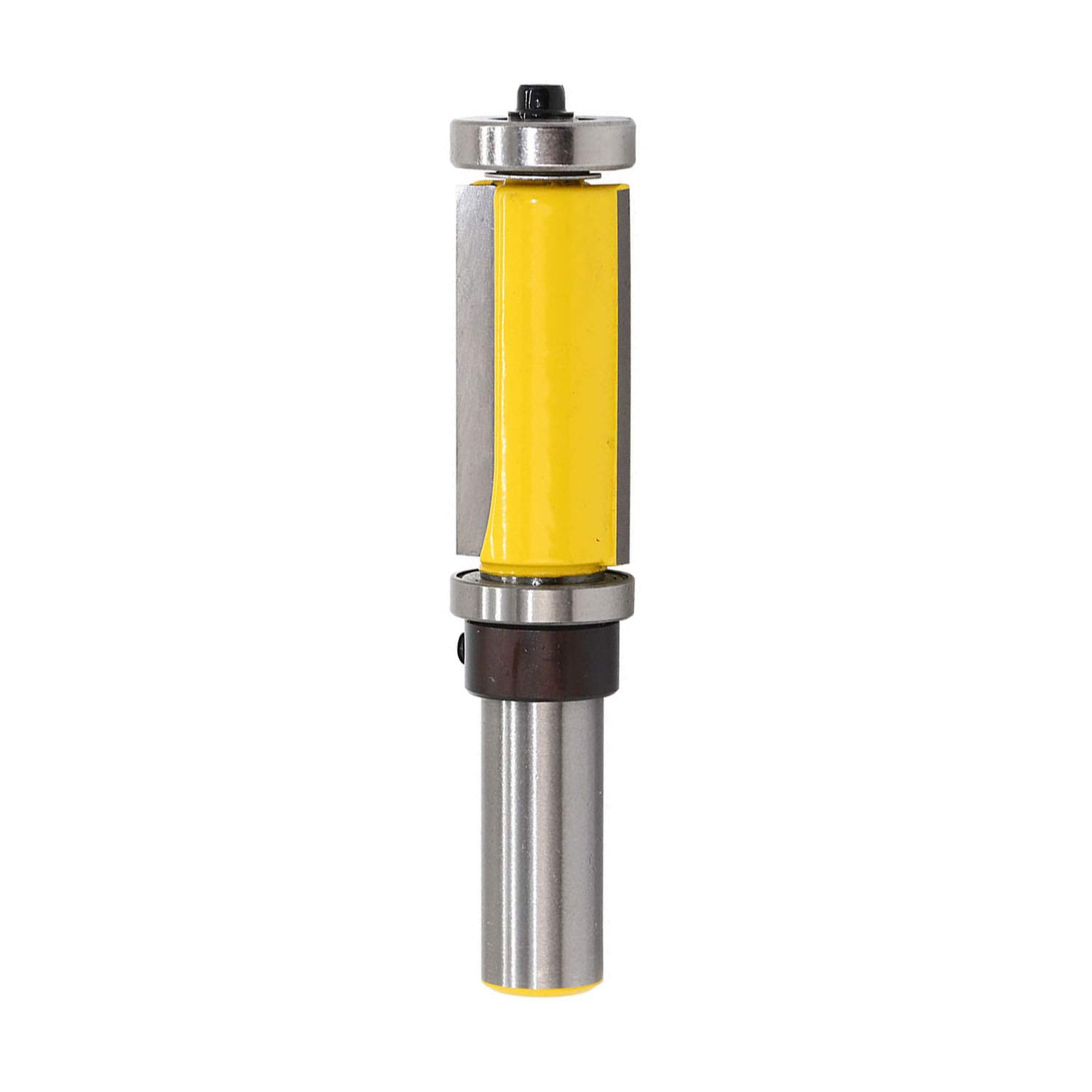 Yakamoz 2Pcs 1/2-Inch Shank Pattern Flush Trim Router Bit Top and Bottom Double Bearings Trimmer Cutter Woodworking Tool: Tools & Home Improvement