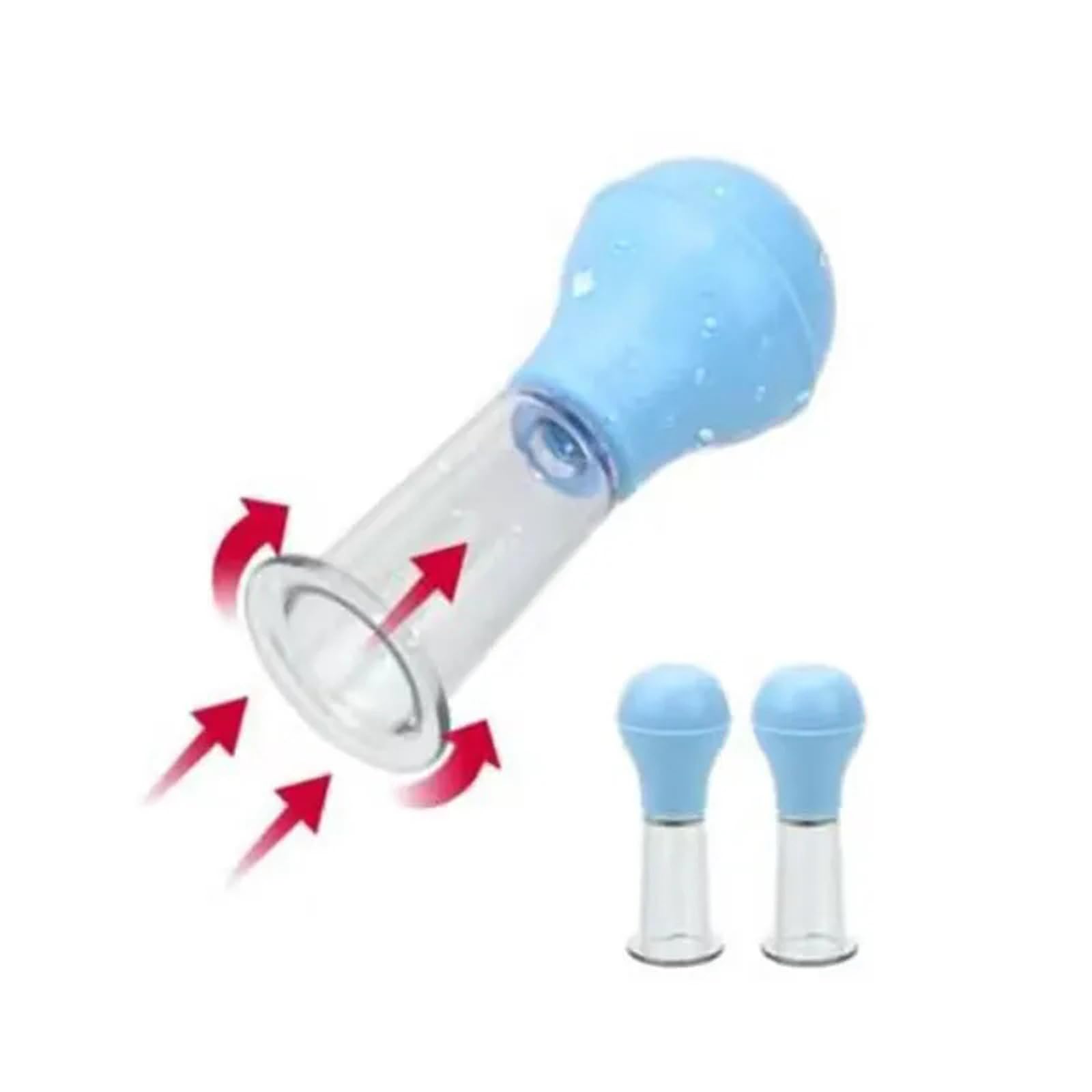 2 Piezas Succionador de Pezones Agrandamiento de Pezones Juego de Succionadores de Pezones Estimulación de Senos Poder de Succión BDSM Succionador de Clítoris Bomba de Coño(Pink,M)