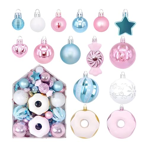 Christmas Balls – Decorative Shatterproof Balls for Christmas Tree – Christmas Tree Baubles Ornaments for Holiday & Party Decorations