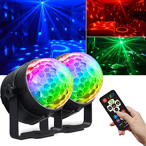 Boules Disco Rotatives Avec Télécommande - 7 Couleurs, Commande Vocale Et Musicale - Pour Fête, Noël, Halloween
