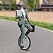 Adjustable Height Unicycle with Ergonomic Seat and Silent Bearing for Balance Training and Outdoor Exercise, Supports Up to 165lbs, Easy Assembly with English Manual