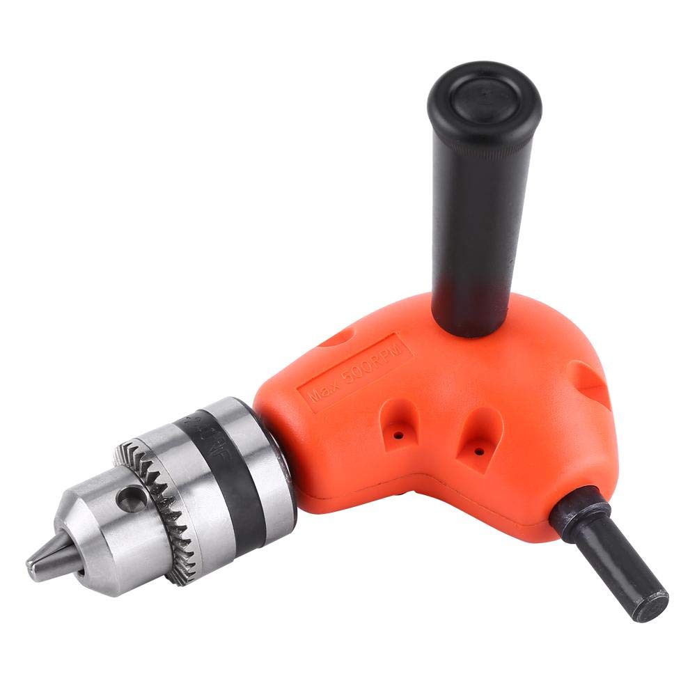 Angle Adapter Drill, Right Angle Extension Adapter 90 Degree Electric Drill Attachment 9.5mm Round Shank with Handle Suitable for Many Portable Electric Drills