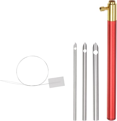 Miniatura 1 de HARFINGTON Aguja perforadora de mango ajustable con aguja de bordado ajustable, herramientas de tejer para hilo de hilo, bricolaje, manualidades,