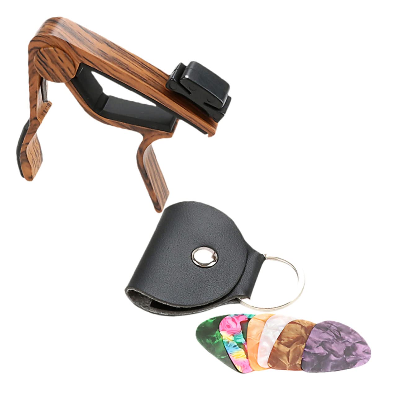 Milisten Guitar Capo and Picks Set Portable 8 Pieces for Teachers Players and Students