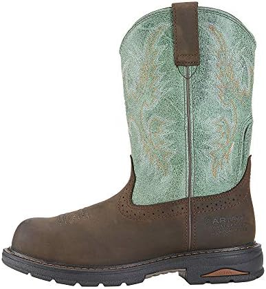Ariat Womens Tracey Waterproof Composite Toe Work Boot Oiled Dark Brown/Turquoise 9 | Image 1