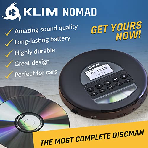 Unleash Nostalgia: The KLIM Nomad Portable CD Player Redefines On-the-Go Music Experience!