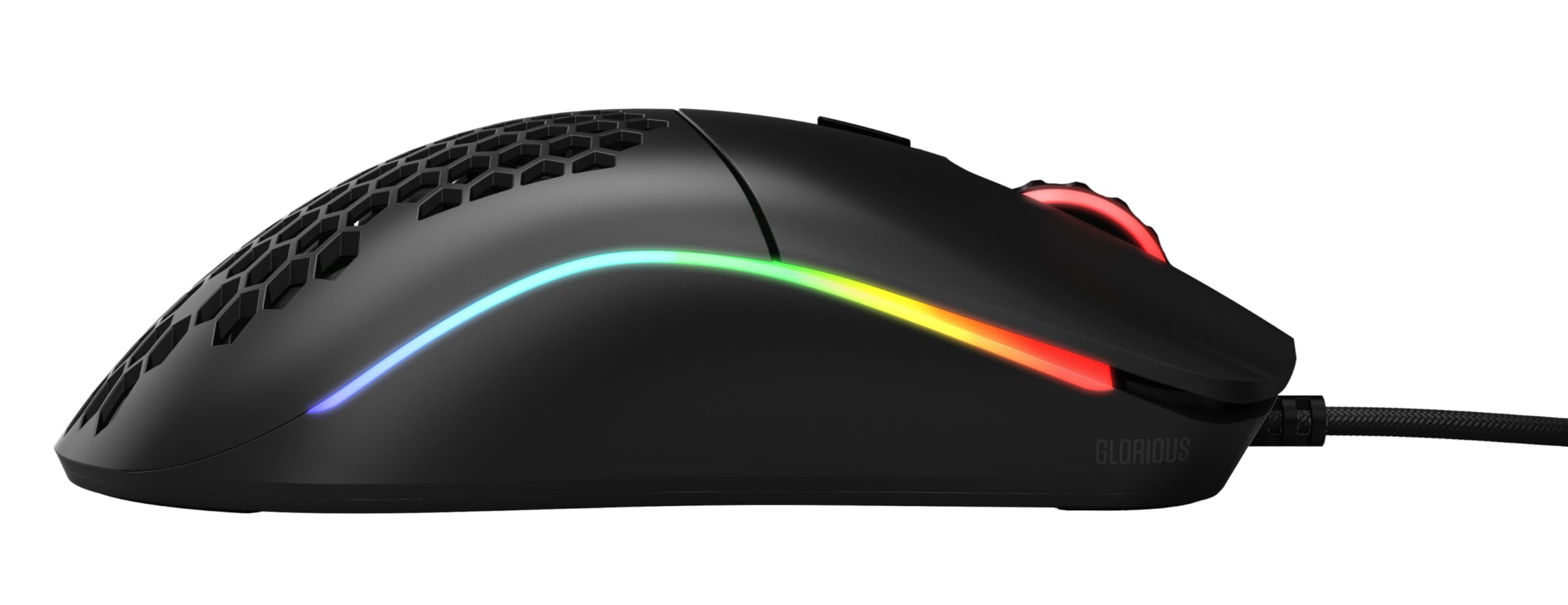 GLORIOUS Gaming Model O Ratón Gaming con Cable - 67 g superligero, diseño Colmena, RGB, Sensor Pixart 3360, switches de Omron, ambidiestro - Negro Mate