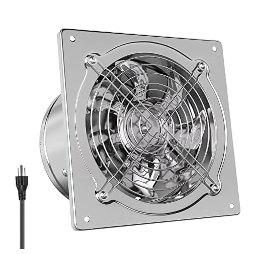 HG Power 6 Inch Kitchen Exhaust Fan, Powerful Bathroom Exhaust Fan with Damper, Potable Window Fan, Small Fume Extractor Ventilation Fan for Shop, Smoking Room, Garage, Silver