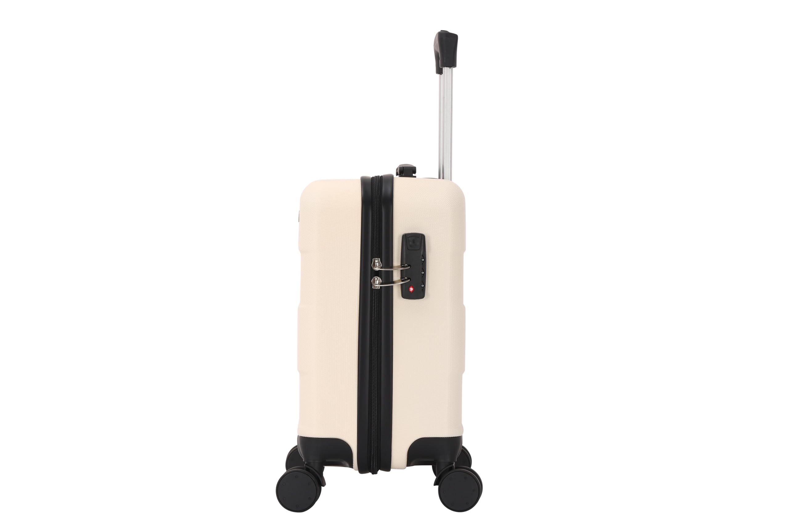 Valigia cabina, 45 x 36 x 20 cm, approvata valigia EasyJet, Vueling & +100 compagnie aeree, custodia rigida antiurto, bianco, piccolo, bagaglio cabina easyjet 45x36x20cm