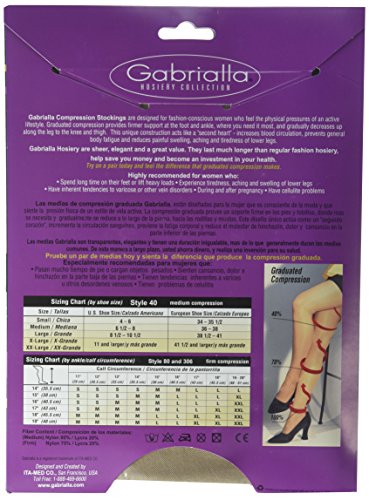 Image of GABRIALLA Graduated Microfiber Compression Thigh High Stockings (25-35 mmHg) H-306 3 Pack