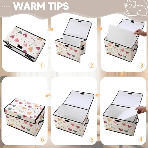 Image of Stackable Clothes Storage Bins with Lids 3 Pack | Closet Organizers Fabric Box for Home and Office,Blanket Clothes Organizers,Under Bed Storage Containers