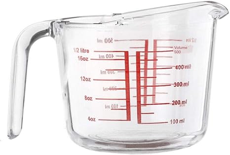 Amazon Flameer ガラス計量カップ 読みやすいメトリック測定 リットル ミリリットル オンス シュガーグラム 小麦粉 ドリップフリースパウト 電子レンジ食器洗い機 計量カップ オンライン通販