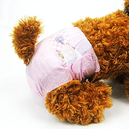 Image of Dono Female Dog Diapers, Disposable Puppy Cat Diapers, Pink Small 48ct
