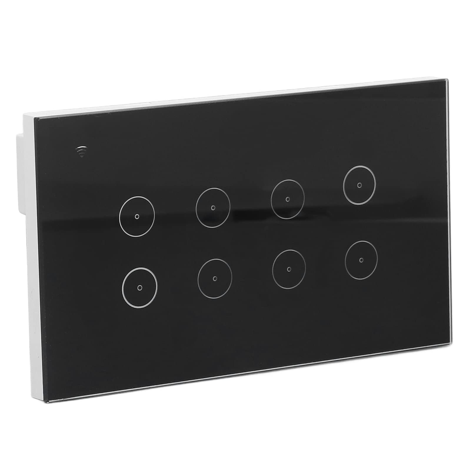 Generic WiFi Smart Switch Touch Control Remoto para Hogar Hotel Oficina 8 Gang ABS Negro 14,7 X 8,5 X 4 Cm