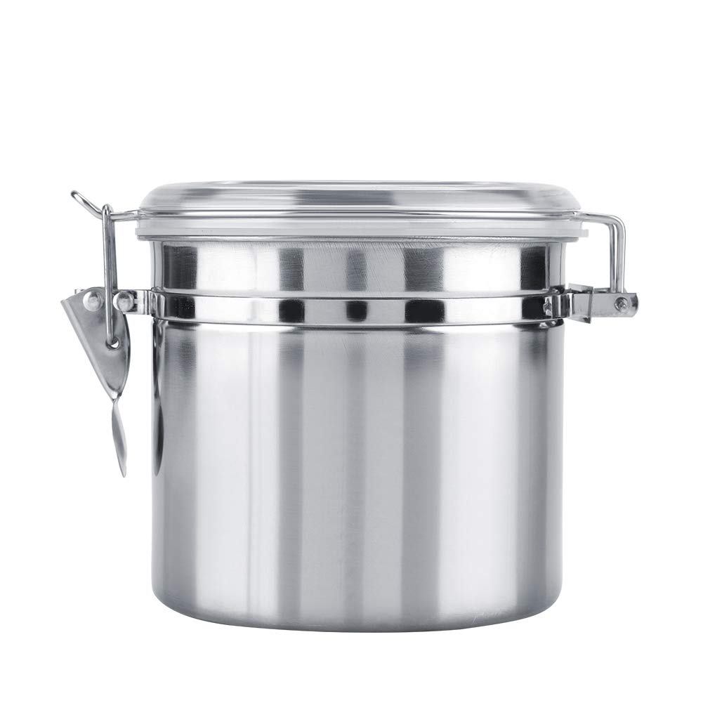 Sugoyi Stainless Steel Coffee Bean Storage Jar Vacuum Sealed Storage Container for Coffee Sugar Tea Bean (1100ml)