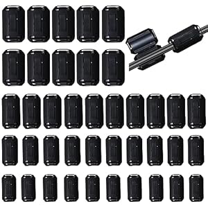 Lycn 40 Stück Ferritkerne Kabelclip RDE-024