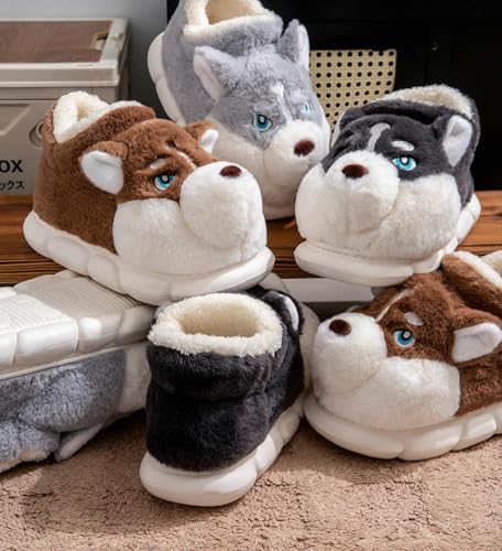 Fluffy Furry Cute Animal House Slippers for Women Fuzzy Dog Slippers Women's Warm Winter Slipper Indoor 20253