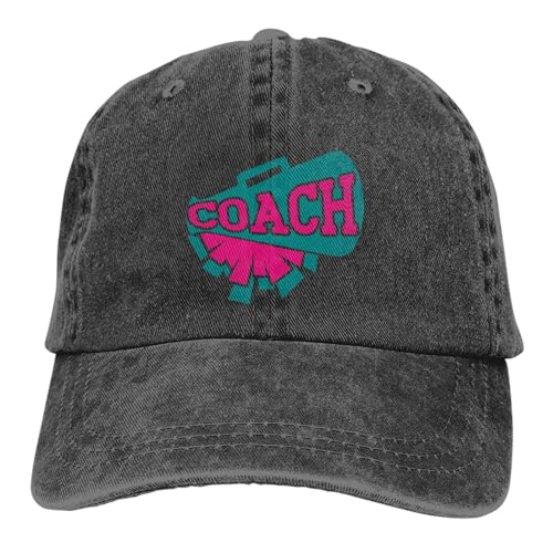 Yaxinduobao Esta gorra de béisbol Chick Can Cheer es ajustable, original, clásica, de bajo perfil, de algodón, para hombres y mujeres, Coach Black 15, Talla única