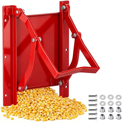 KYNTHAX Sliding Grain Gate 9 x 9 Heavy Duty Carbon Steel Sliding Gate Kit with Screws Grain Flow Control & Storage for IBC Tote Hopper Bin Conveyor Red