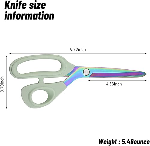 Miniatura 2 de Tijeras de tela de alta calidad, resistentes, multiusos, recubiertas de titanio, de acero inoxidable, para costura, tijeras de sastre con asas