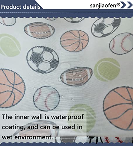 Image of Kids Laundry Basket,Basketball Laundry Hamper Collapsible Baby Storage Baskets for Boys Room Decor,Nursery Hamper,Bedroom,Toy Organizer,(Ball)