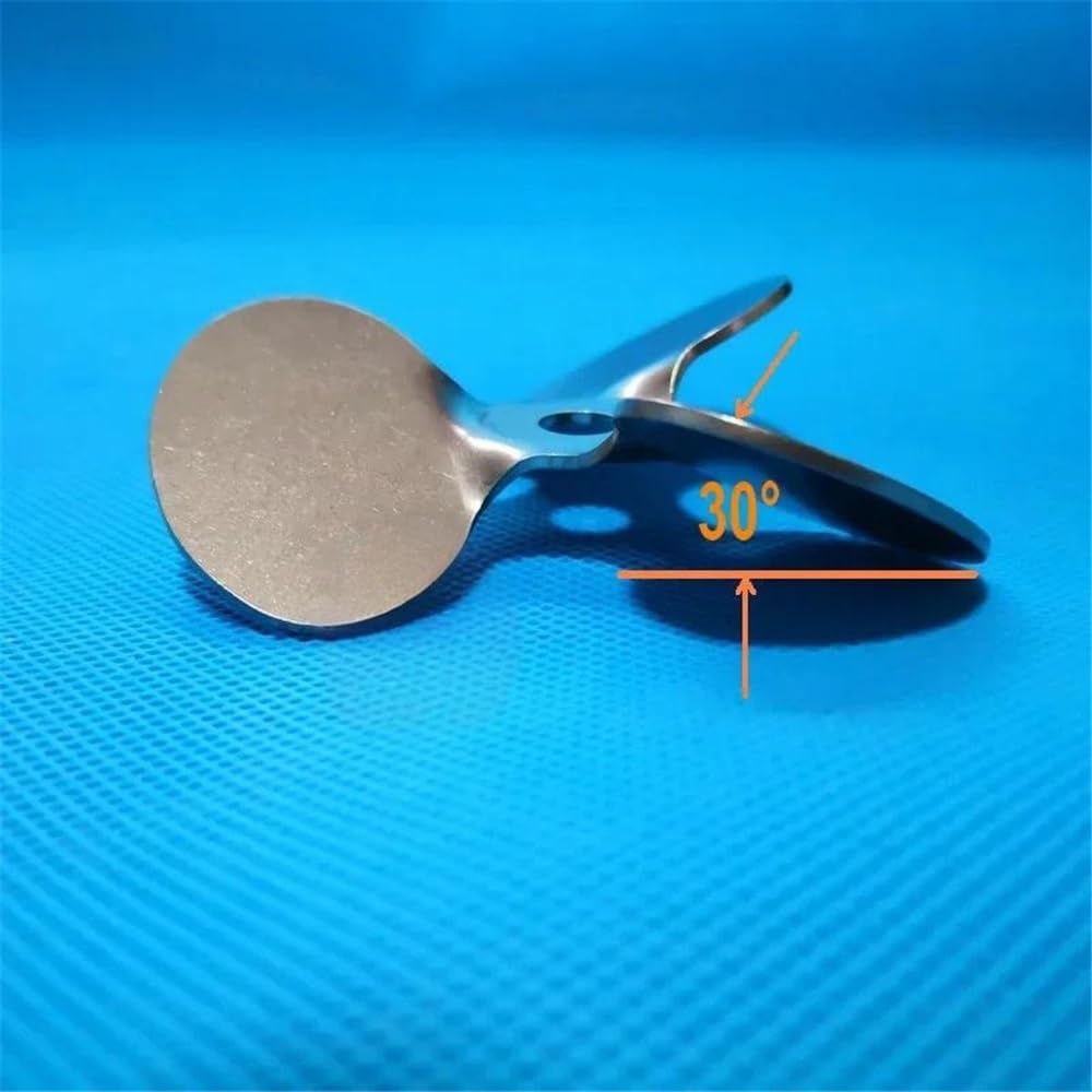 1 stücke Labor 304 Edelstahl Durchmesser 4cm Bis 12cm Drei Klinge Propeller Paddel for Labor(8cm 45degree angle)