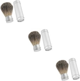 Beavorty 3 Peças De Pincéis De Barbear Para Homens Escovas De Coloração Tigela E Pincel De Cabeleireiro Suporte De Escova De Barba Escova De Barbear Masculina Escova De Barbear Para