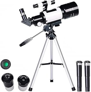 Homesally Telescope for Kids, 70Mm Astronomical Refractor Telescope with Tripod and Finder Scope, Portable Travel Telescope Perfect for Beginners Kids Children Teens