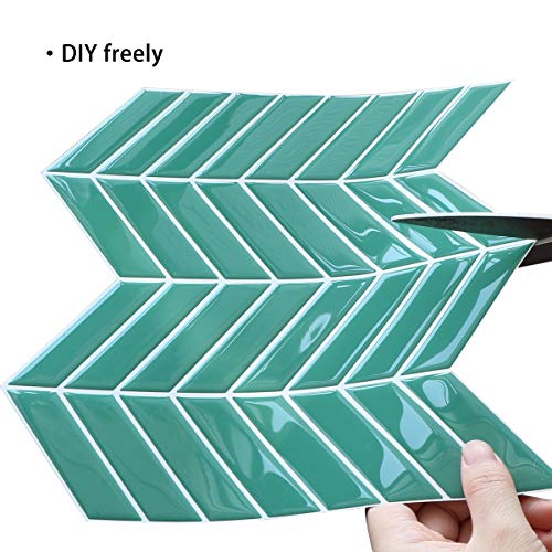Hyfanstr 3D Peel And Stick Wall Tiles Backsplash For Kitchen Bathroom, Self Adhesive Mosaic Tile Stickers Home Wall Decor, 9.8" X 10" (Pack Of 4) #TOP6