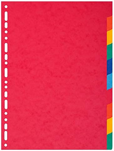 Exacompta - Ref 1605E - Forever Collection - 5-Part Plain Dividers, Suitable for A4 Documents, 100% Recycled 170gsm Card, Pre-Punched - Assorted Pastel Colours