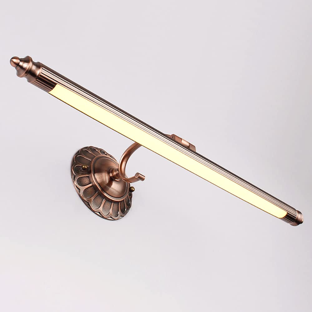 Lampa LED do lustra łazienkowego Zabytkowa lampa ścienna, regulowane lustro Oprawa oświetleniowa przednia Lusterko do makijażu Przednie światło, metalowe poszycie Korpus lampy Lustro kosmetyczne Lampy