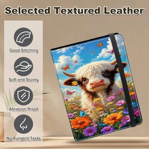 Image of Photo Album 4x6 120 Photos with Strong Elastic Band, Cute Highland Cow