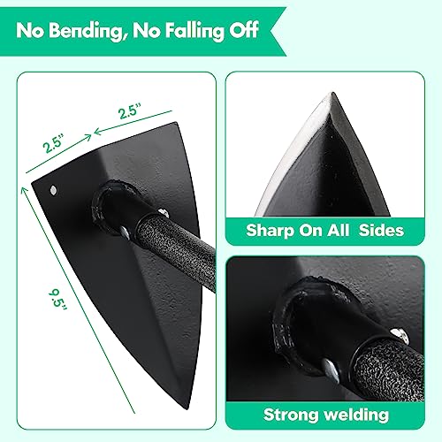 image for Lilyvane Garden Hoe, Heavy Duty Trenching Hoes with 60 Inch Long Handl