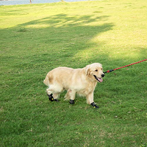 Cucudy Sapatos de cão Botas Sapatos À Prova D 'Água para Cães com Reflexivo Robusto Anti-Slip Sola