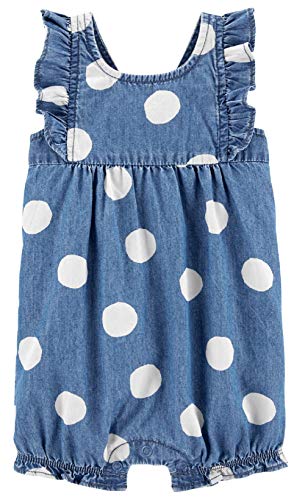 Carter's baby girls' 1-piece romper (chambray, 24 months)
