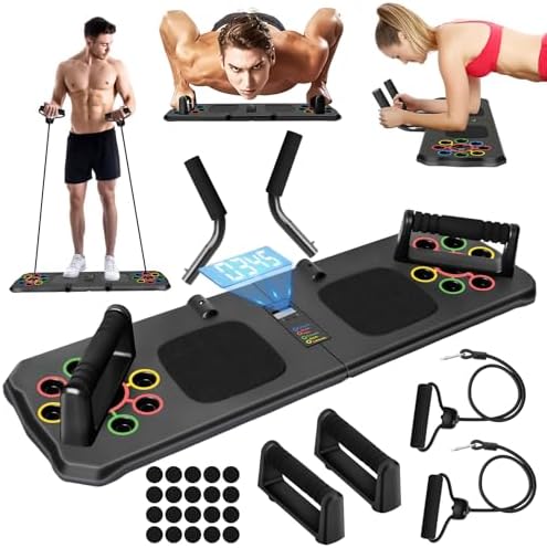 Push Up Board with Automatic Count, 24 in 1 Press Up Board Exerci...